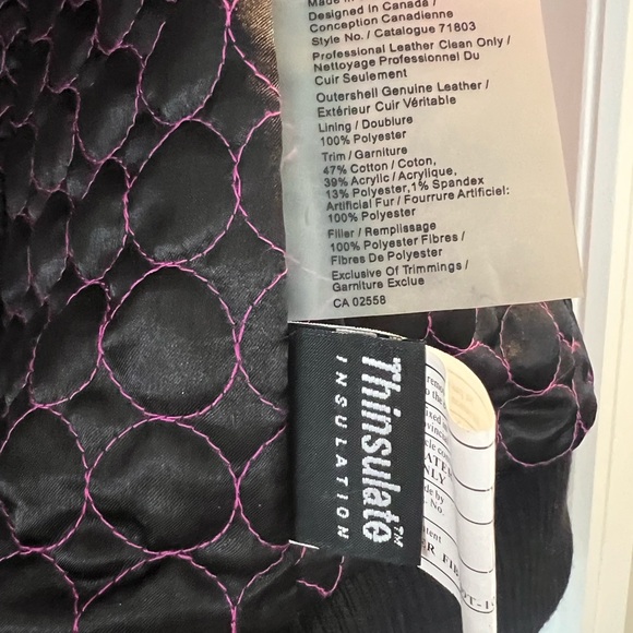 Danier Leather Fushia Motto Jacket - Picture 5 of 5